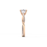 Princess Cut 0.78 Carat Moissanite Ring – Criss Cross Pave Setting in Gold