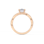 Princess Cut 0.78 Carat Moissanite Ring – Criss Cross Pave Setting in Gold