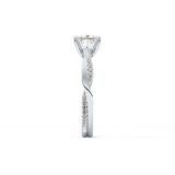 Princess Cut 0.78 Carat Moissanite Ring – Criss Cross Pave Setting in Gold