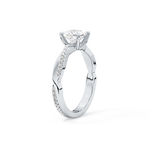 Princess Cut 0.78 Carat Moissanite Ring – Criss Cross Pave Setting in Gold