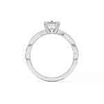 Princess Cut 0.78 Carat Moissanite Ring – Criss Cross Pave Setting in Gold