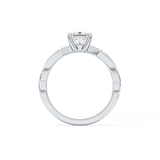 Princess Cut 0.78 Carat Moissanite Ring – Criss Cross Pave Setting in Gold