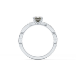 Emerald Cut 1.02 Carat Moissanite Ring – Criss Cross Pave Setting in Gold