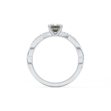 Emerald Cut 1.02 Carat Moissanite Ring – Criss Cross Pave Setting in Gold
