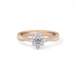 Pear Cut 0.81 Carat Moissanite Ring – Criss Cross Pave Setting in Gold