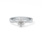 Pear Cut 0.81 Carat Moissanite Ring – Criss Cross Pave Setting in Gold