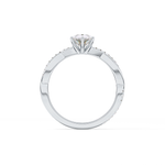 Pear Cut 0.81 Carat Moissanite Ring – Criss Cross Pave Setting in Gold
