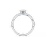 Pear Cut 0.81 Carat Moissanite Ring – Criss Cross Pave Setting in Gold