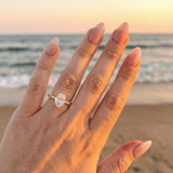 2 CT Round Halo & Pave Lab Grown Diamond Engagement Ring