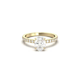 2 CT Round Halo & Pave Lab Grown Diamond Engagement Ring