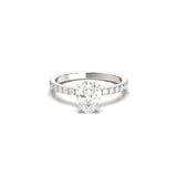 2 CT Round Halo & Pave Lab Grown Diamond Engagement Ring