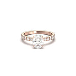 2 CT Round Halo & Pave Lab Grown Diamond Engagement Ring