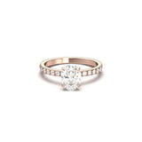 2 CT Round Halo & Pave Lab Grown Diamond Engagement Ring