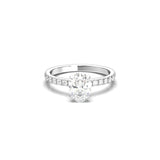 2 CT Round Halo & Pave Lab Grown Diamond Engagement Ring