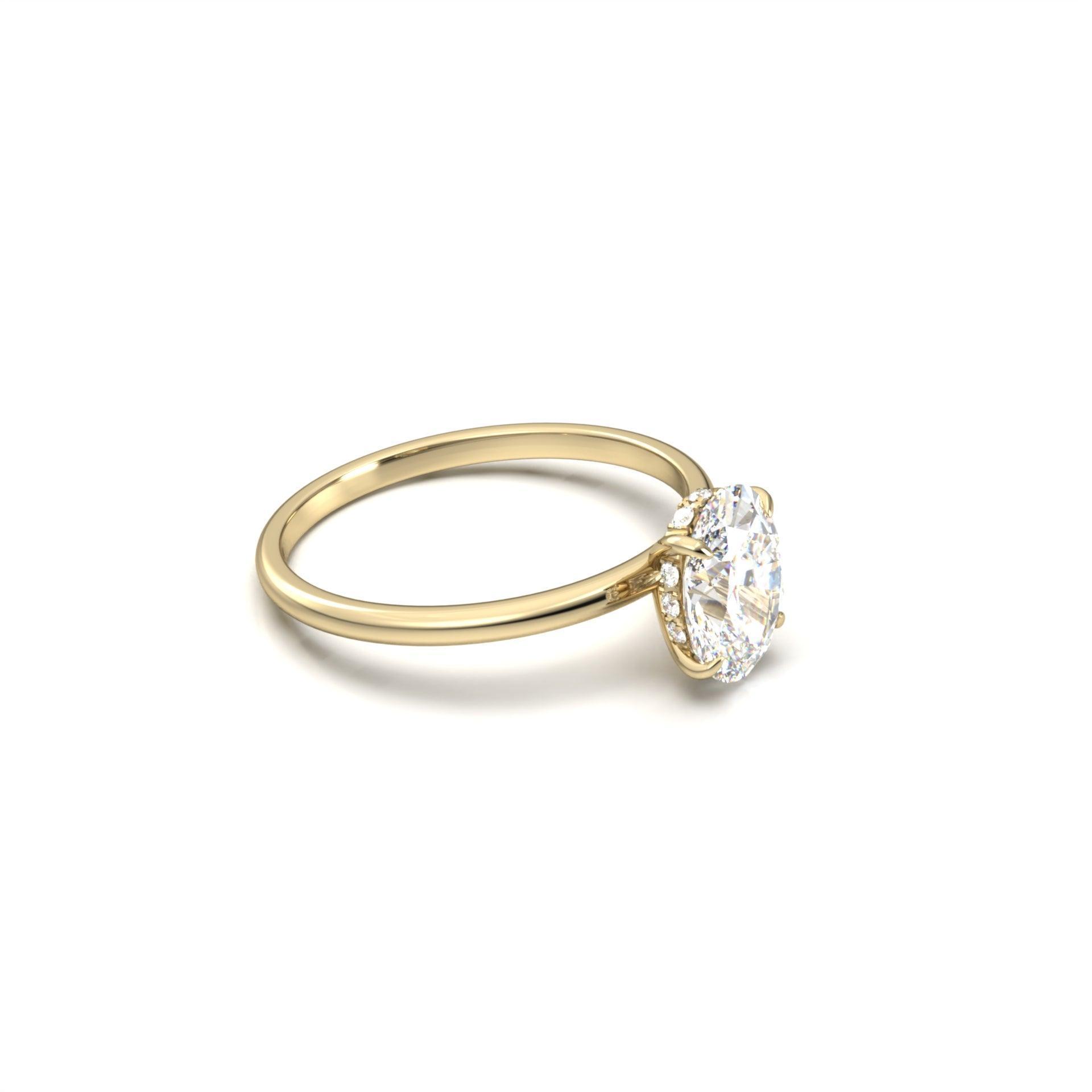 2 CT Round Halo & Pave Lab Grown Diamond Engagement Ring