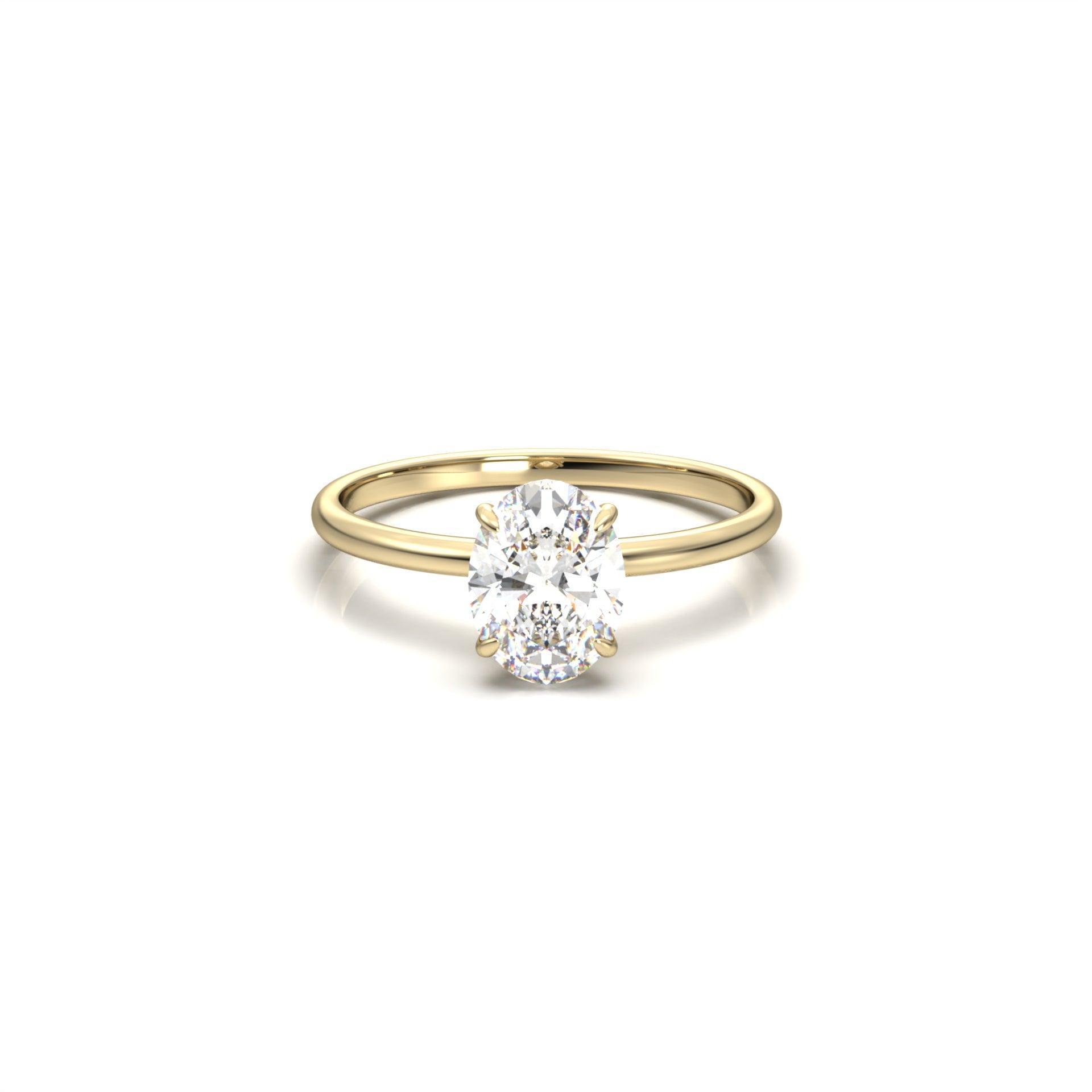 2 CT Round Halo & Pave Lab Grown Diamond Engagement Ring