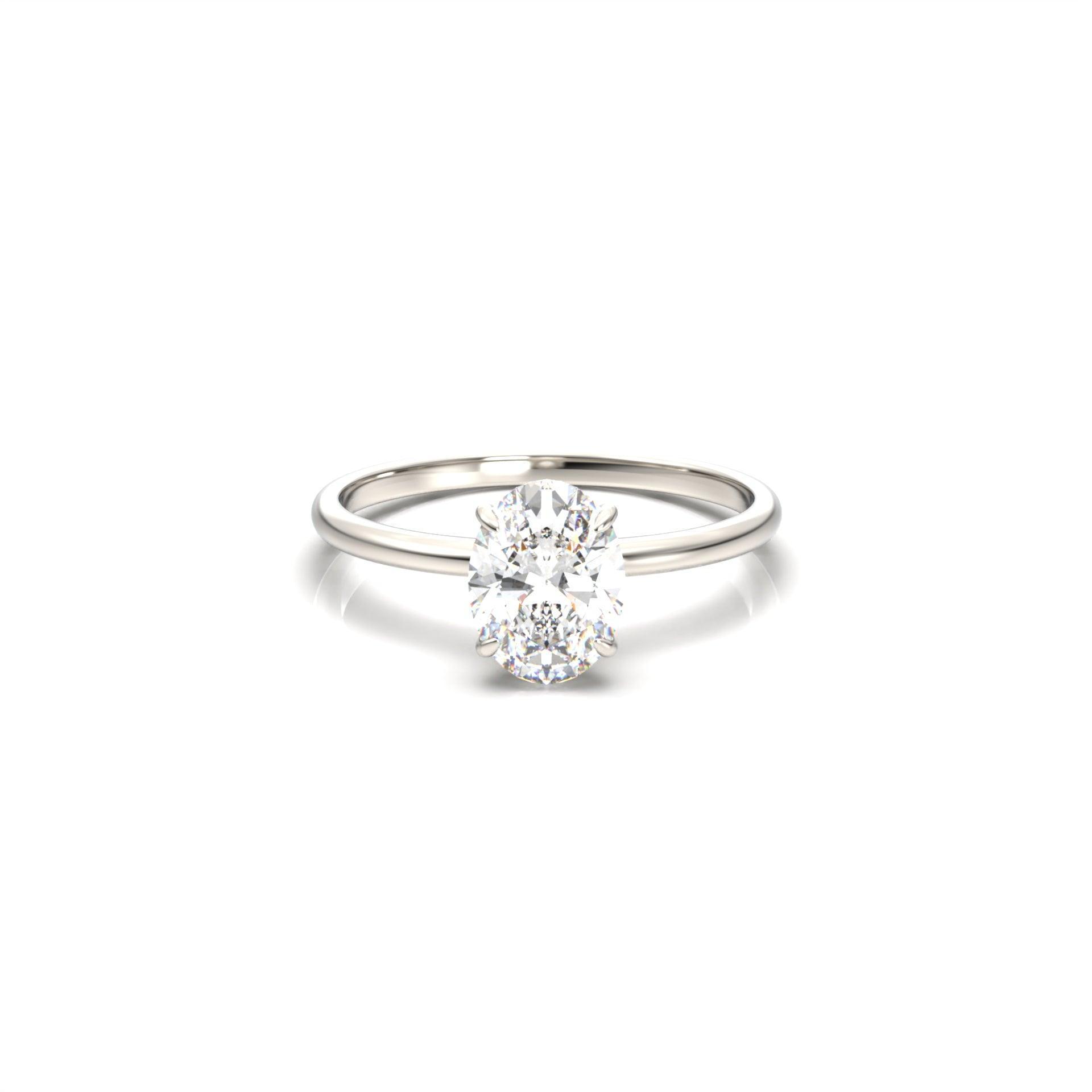 2 CT Round Halo & Pave Lab Grown Diamond Engagement Ring