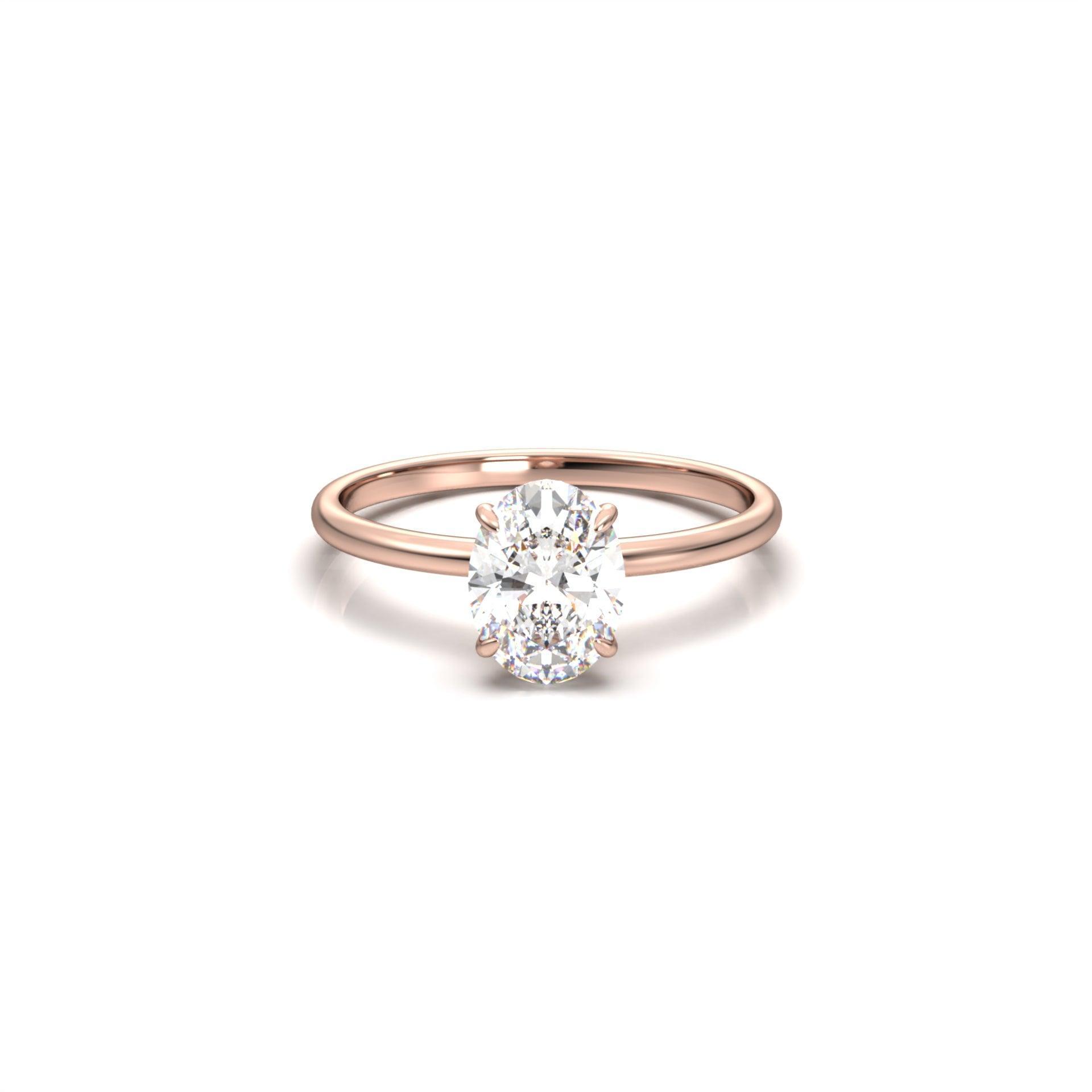 2 CT Round Halo & Pave Lab Grown Diamond Engagement Ring