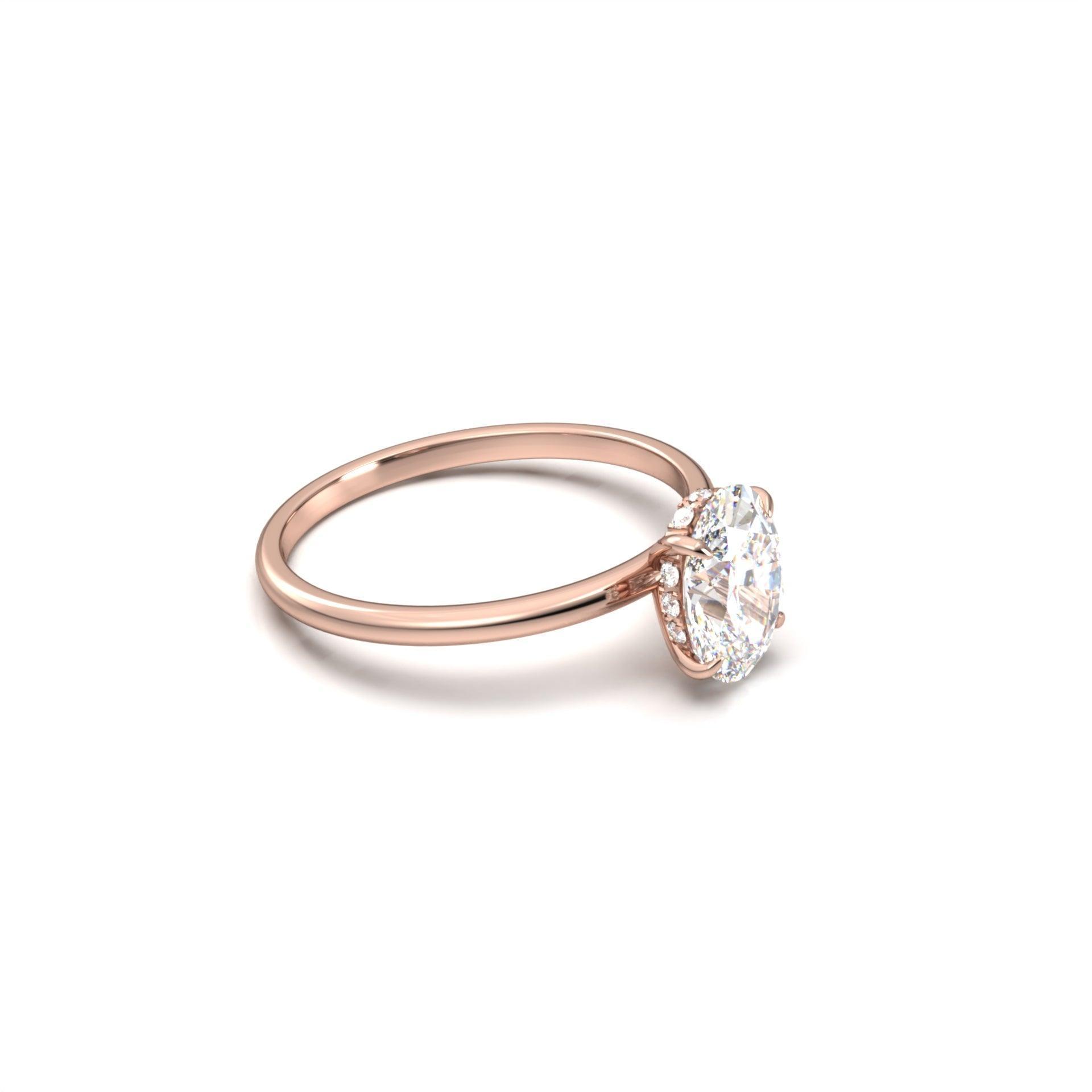 2 CT Round Halo & Pave Lab Grown Diamond Engagement Ring