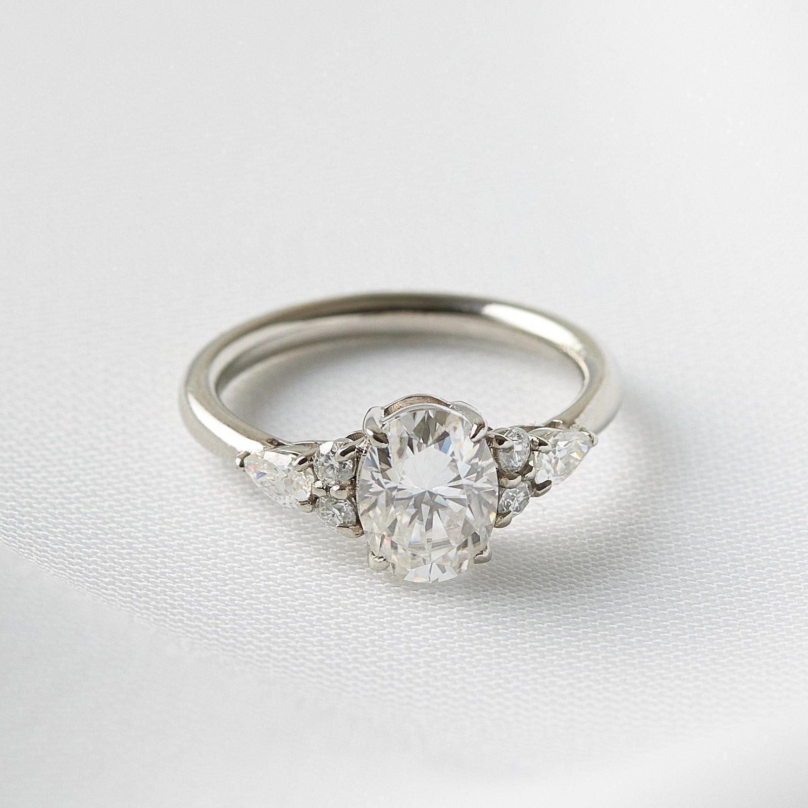 2 CT Round Halo & Pave Lab Grown Diamond Engagement Ring