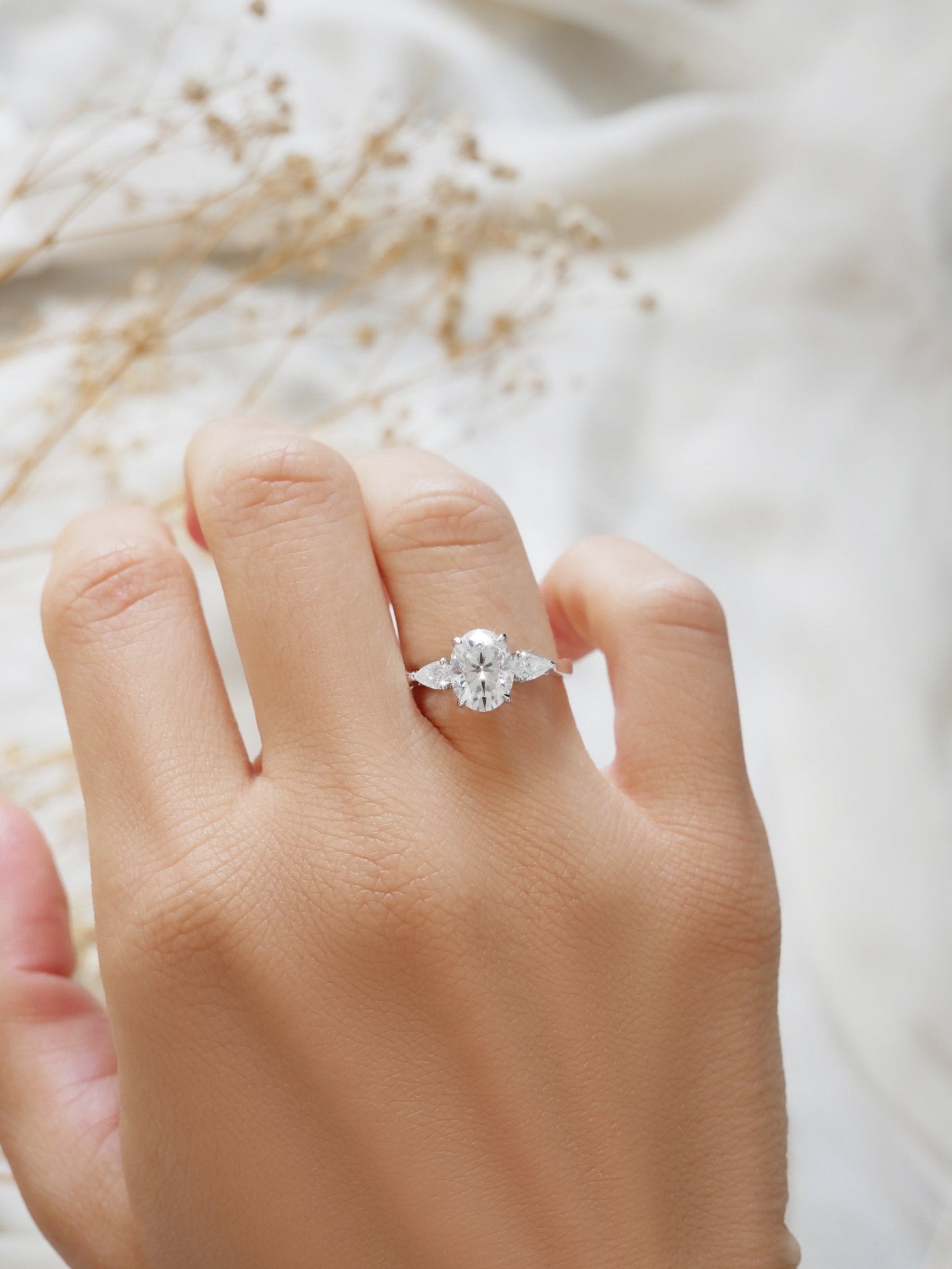 2 CT Round Halo & Pave Lab Grown Diamond Engagement Ring