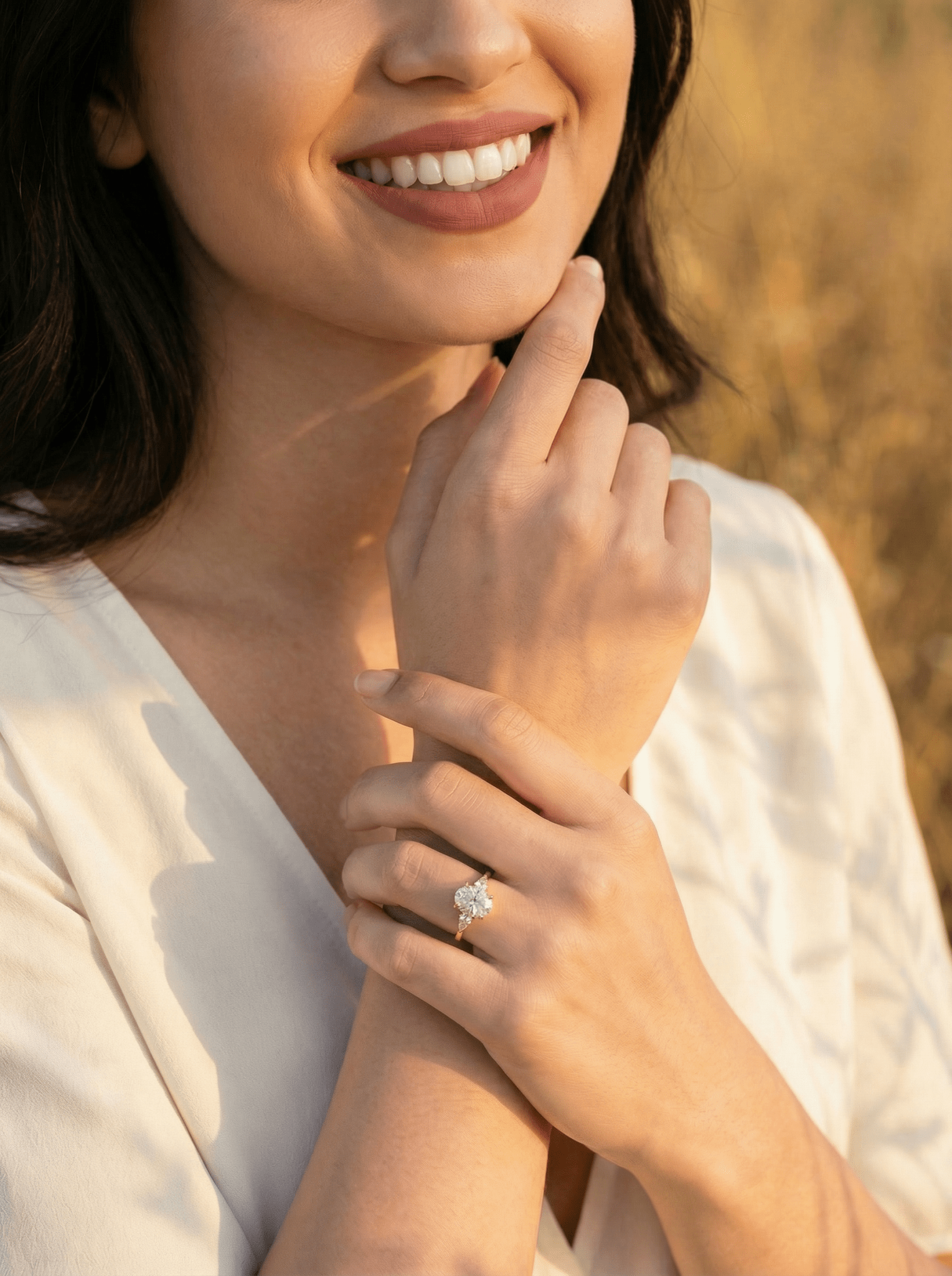 2 CT Round Halo & Pave Lab Grown Diamond Engagement Ring