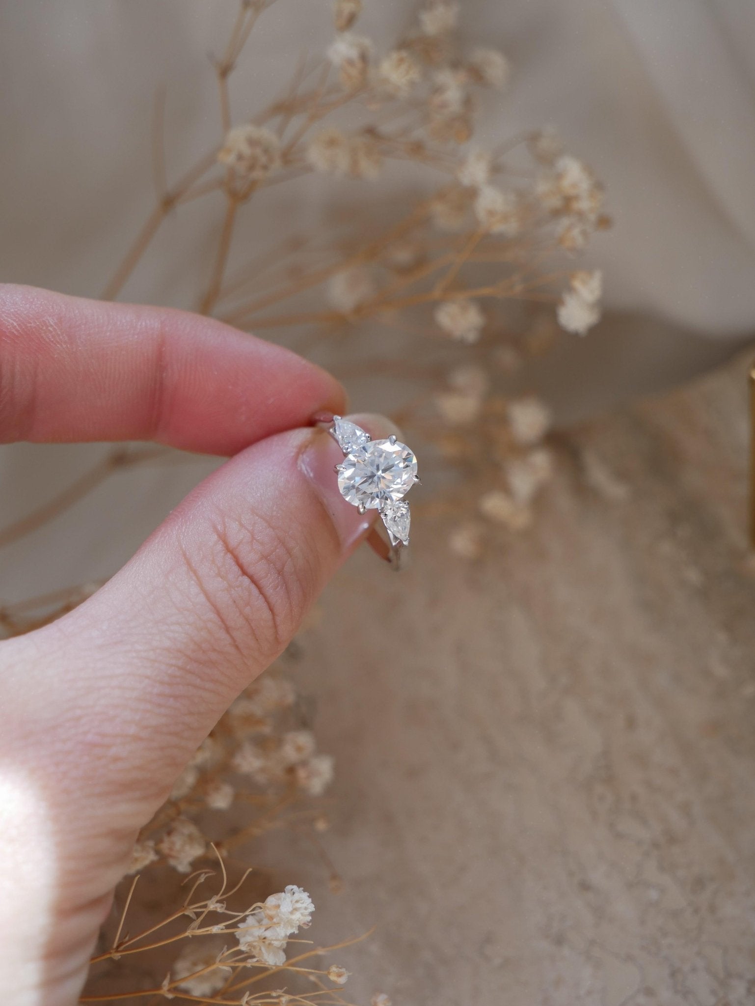 2 CT Round Halo & Pave Lab Grown Diamond Engagement Ring