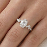 2 CT Round Halo & Pave Lab Grown Diamond Engagement Ring