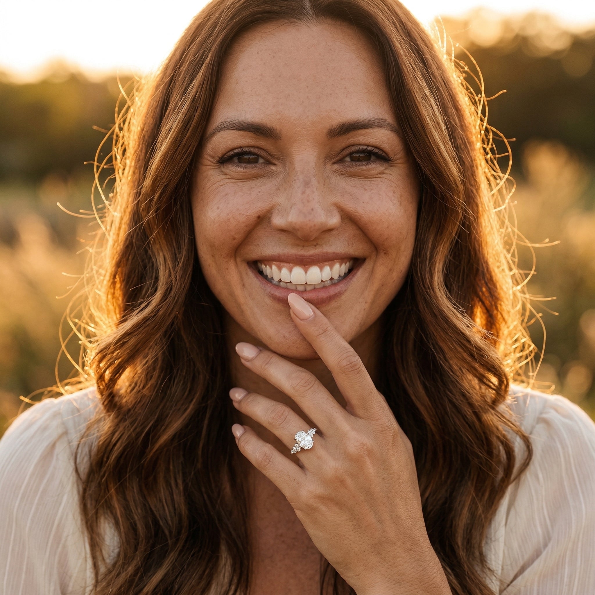 2 CT Round Halo & Pave Lab Grown Diamond Engagement Ring