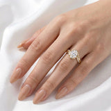 2 CT Round Halo & Pave Lab Grown Diamond Engagement Ring