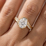 2 CT Round Halo & Pave Lab Grown Diamond Engagement Ring