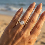 2 CT Round Halo & Pave Lab Grown Diamond Engagement Ring