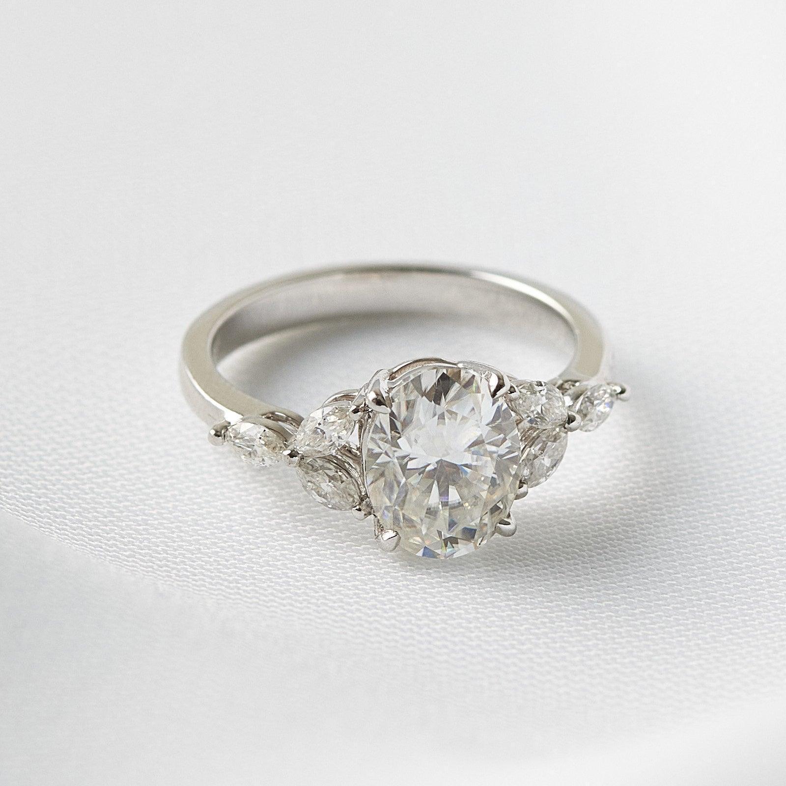 2 CT Round Halo & Pave Lab Grown Diamond Engagement Ring