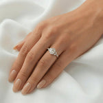 2 CT Round Halo & Pave Lab Grown Diamond Engagement Ring
