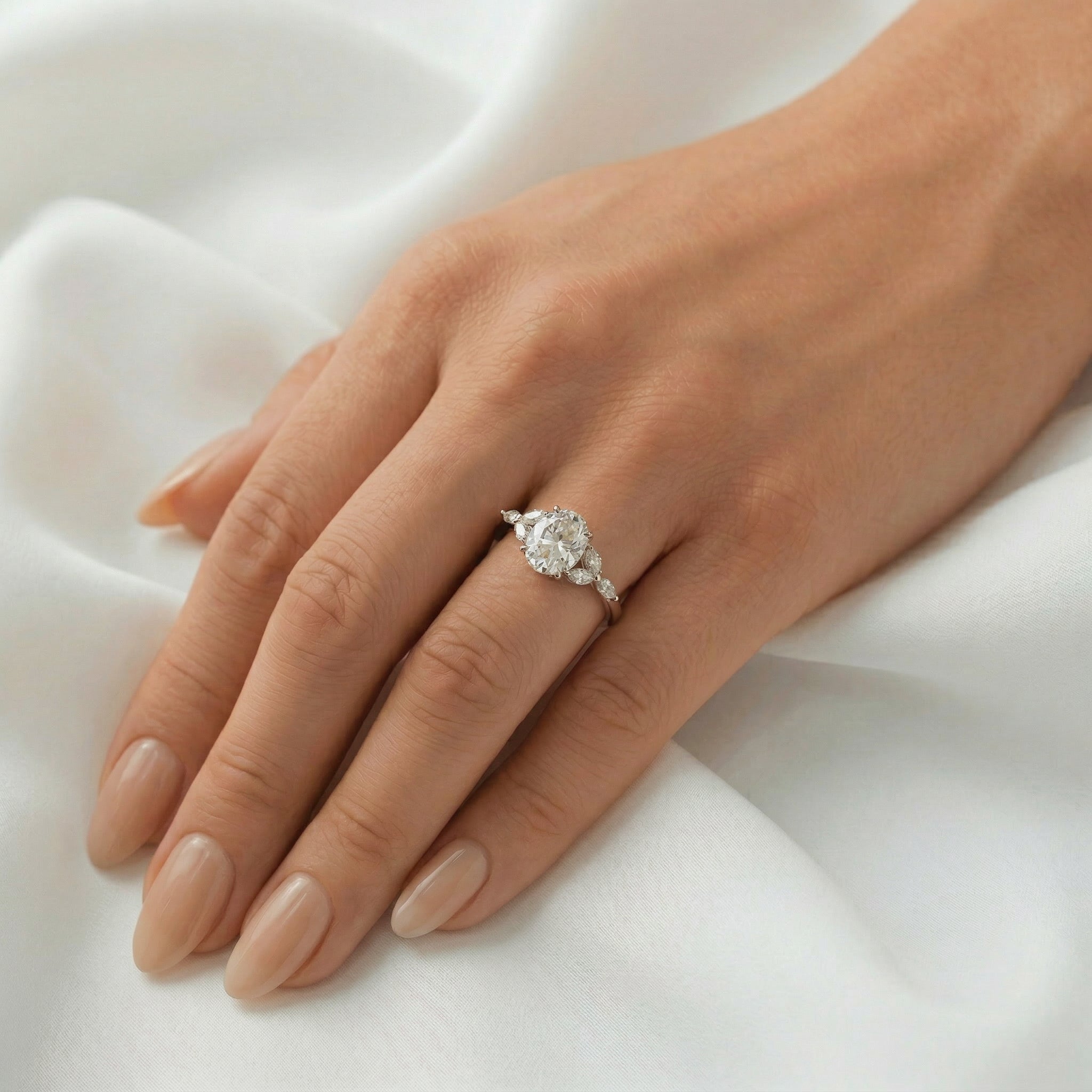2 CT Round Halo & Pave Lab Grown Diamond Engagement Ring