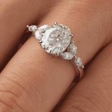 2 CT Round Halo & Pave Lab Grown Diamond Engagement Ring