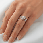 2 CT Round Halo & Pave Lab Grown Diamond Engagement Ring