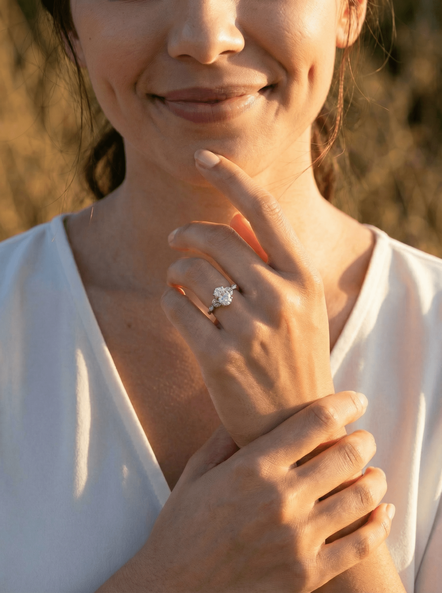 2 CT Round Halo & Pave Lab Grown Diamond Engagement Ring