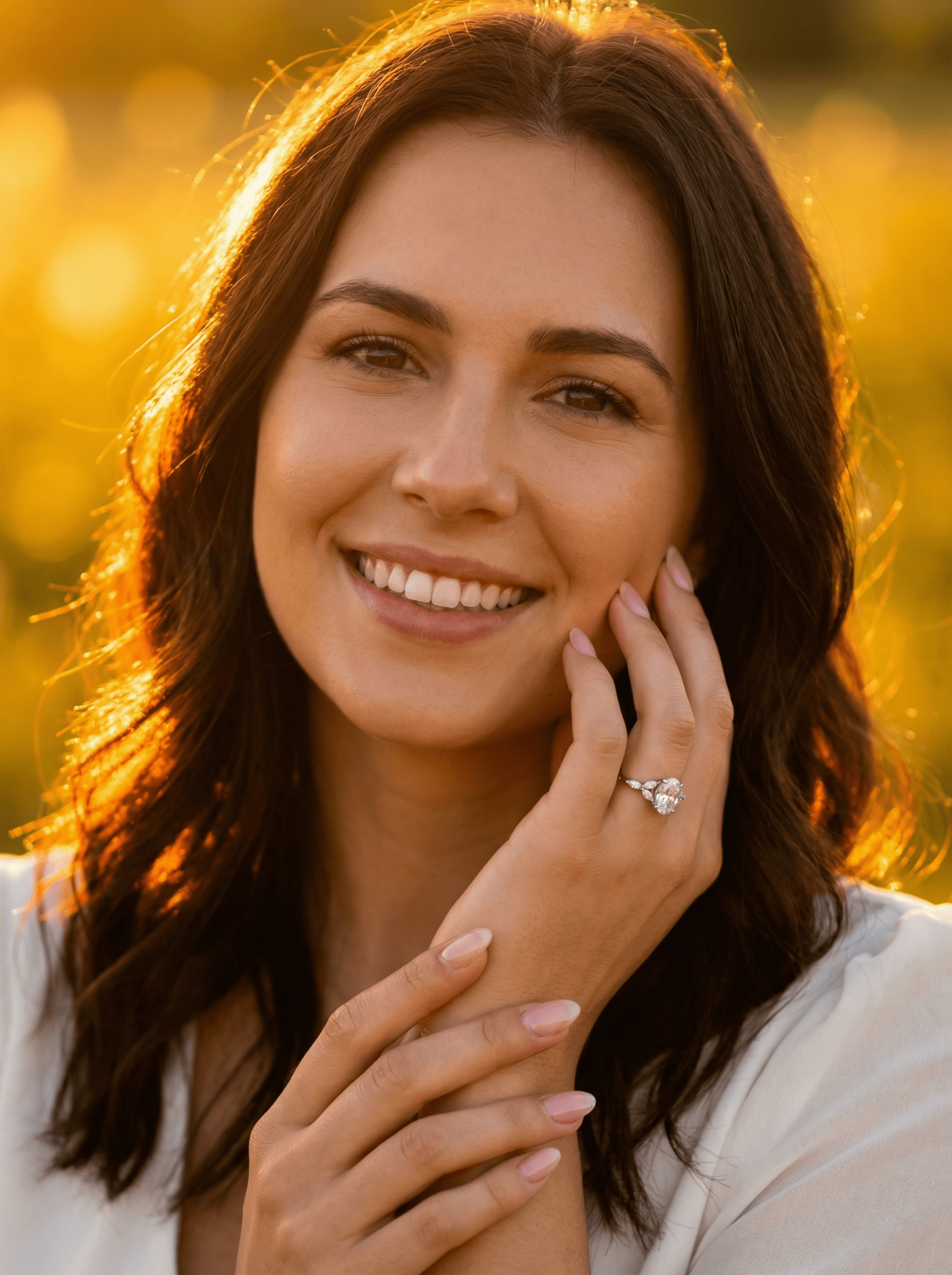 2 CT Round Halo & Pave Lab Grown Diamond Engagement Ring