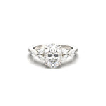 2 CT Round Halo & Pave Lab Grown Diamond Engagement Ring