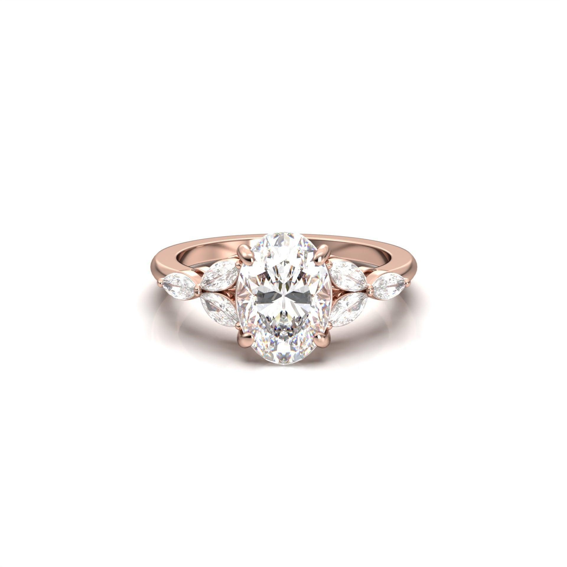 2 CT Round Halo & Pave Lab Grown Diamond Engagement Ring