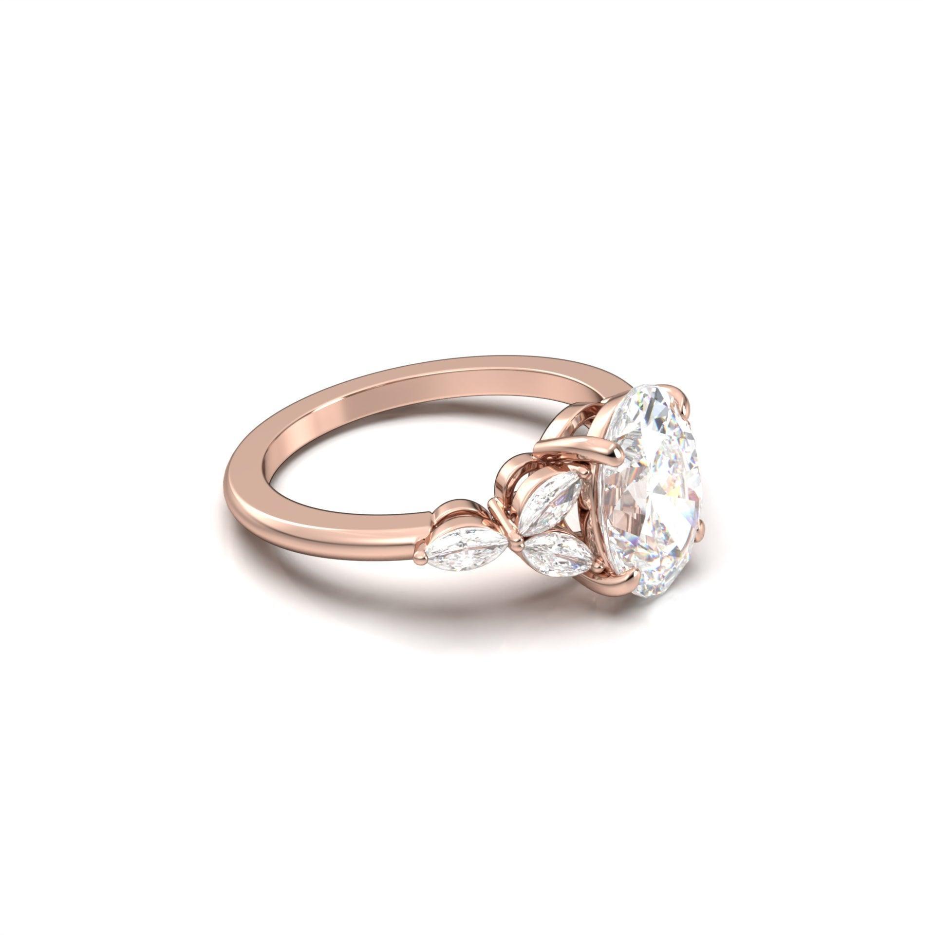 2 CT Round Halo & Pave Lab Grown Diamond Engagement Ring