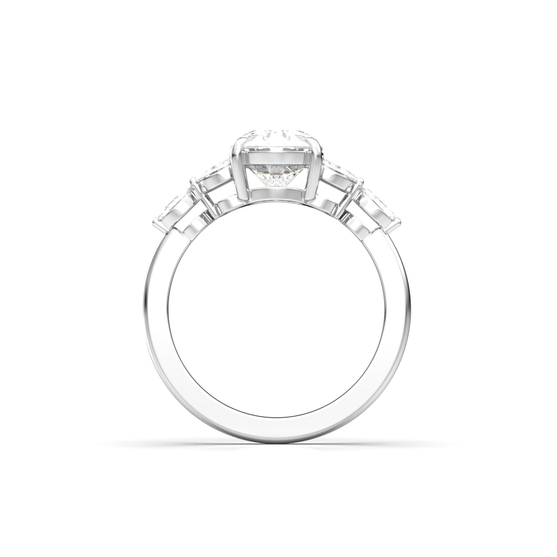 2 CT Round Halo & Pave Lab Grown Diamond Engagement Ring