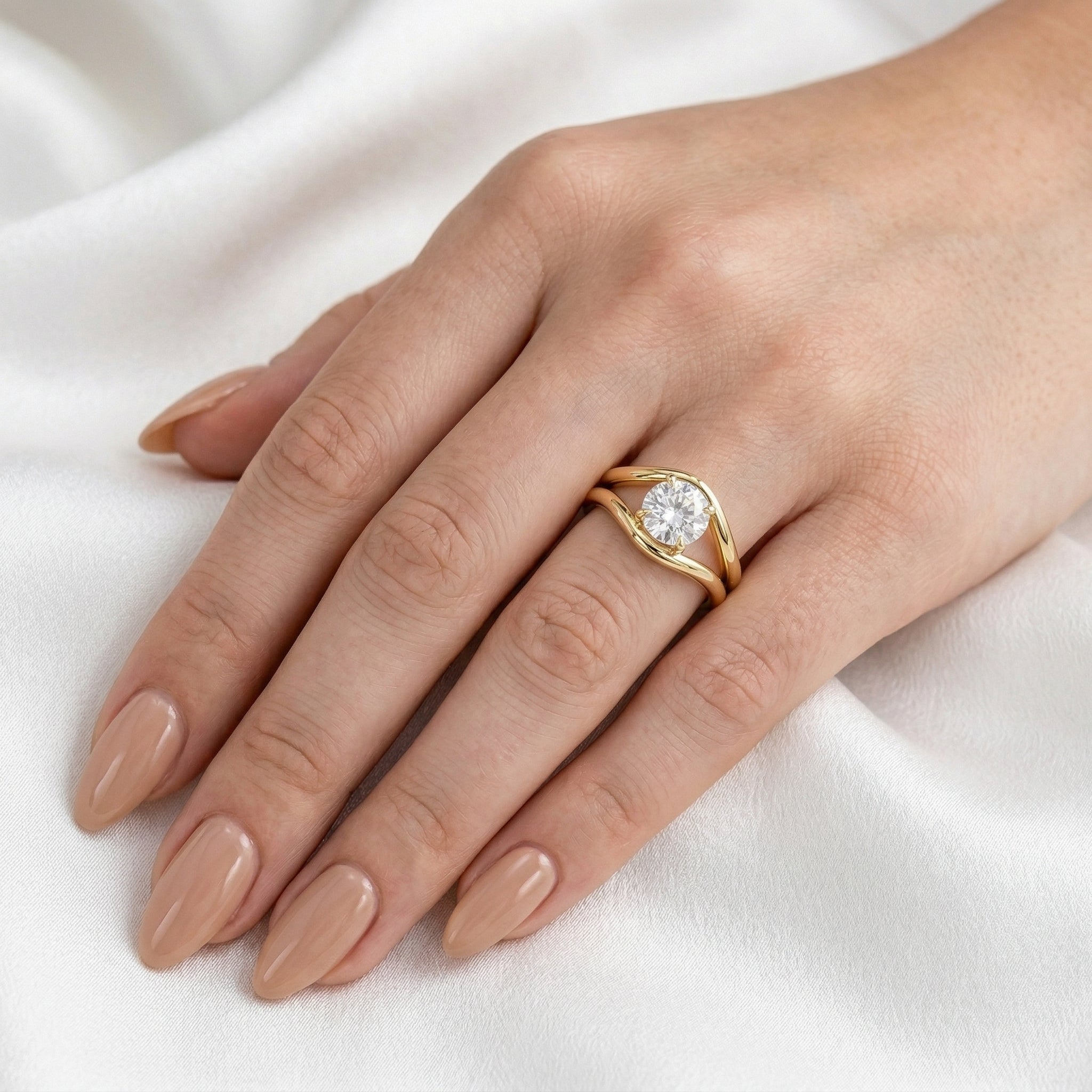 2 CT Round Halo & Pave Lab Grown Diamond Engagement Ring