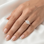 2 CT Round Halo & Pave Lab Grown Diamond Engagement Ring