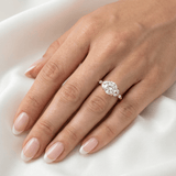 2 CT Round Halo & Pave Lab Grown Diamond Engagement Ring