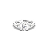 2 CT Round Halo & Pave Lab Grown Diamond Engagement Ring