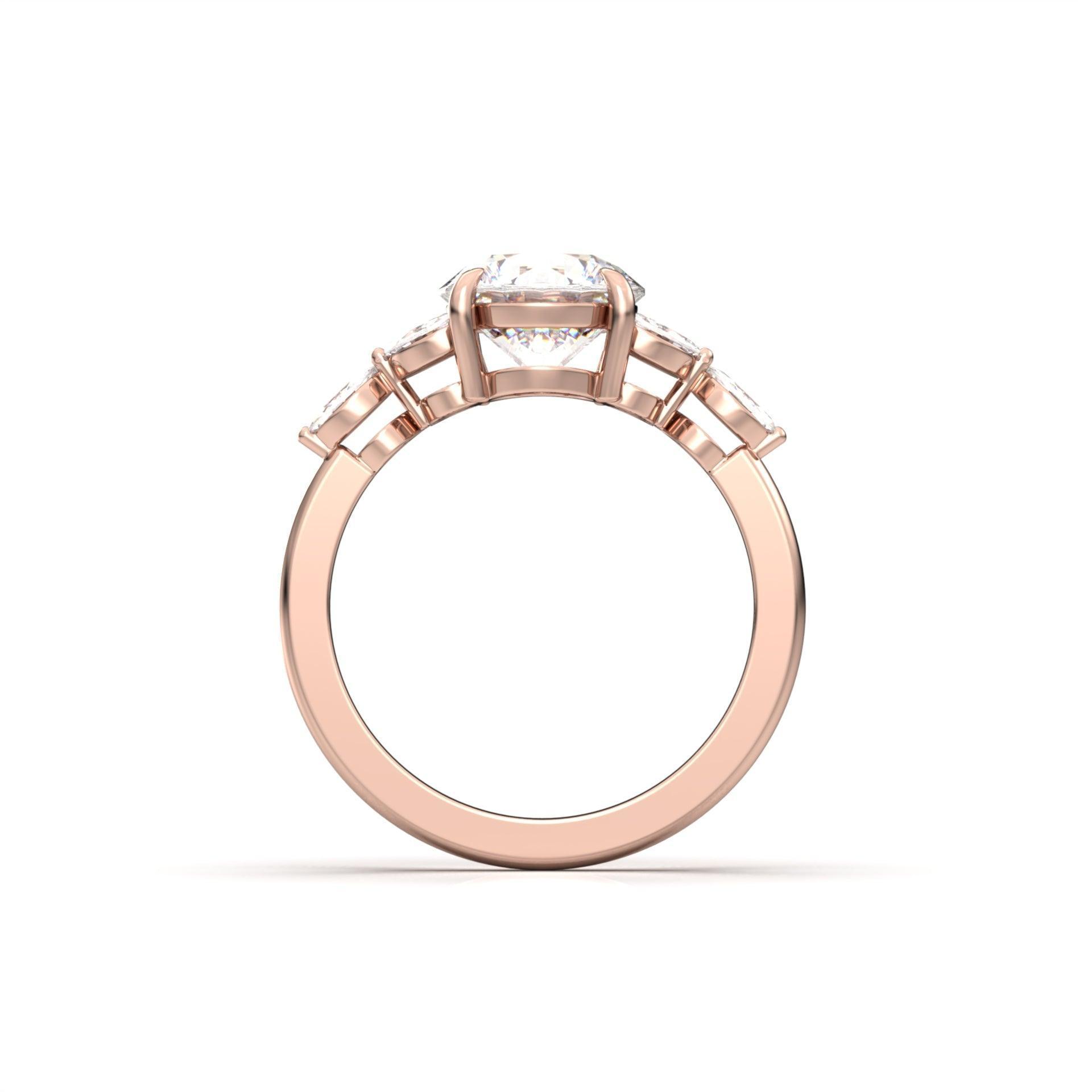2 CT Round Halo & Pave Lab Grown Diamond Engagement Ring