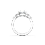 2 CT Round Halo & Pave Lab Grown Diamond Engagement Ring