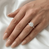 2 CT Round Halo & Pave Lab Grown Diamond Engagement Ring